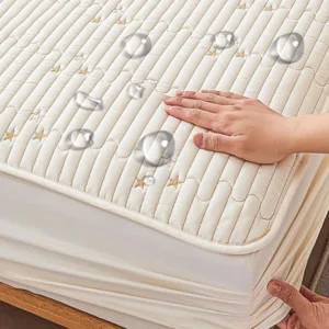 Protege Matelas Impermeable Anti Urine pour Animaux blanc detail