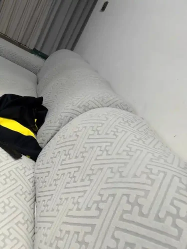 Click to view full screen Housse Canapé Extensible Relief Velours Anti-Griffes Chat photo review