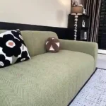 Housse de Canapé Velours Jacquard Extensible - Protection Anti-Griffure Chat 360° photo review