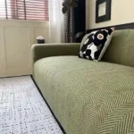 Housse de Canapé Velours Jacquard Extensible - Protection Anti-Griffure Chat 360° photo review