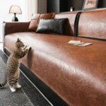 Protection-Canapé-Imperméable-100%-Style-Cuir-Vintage-Ciré Protection Canape Impermeable Style Cuir Vintage Cire