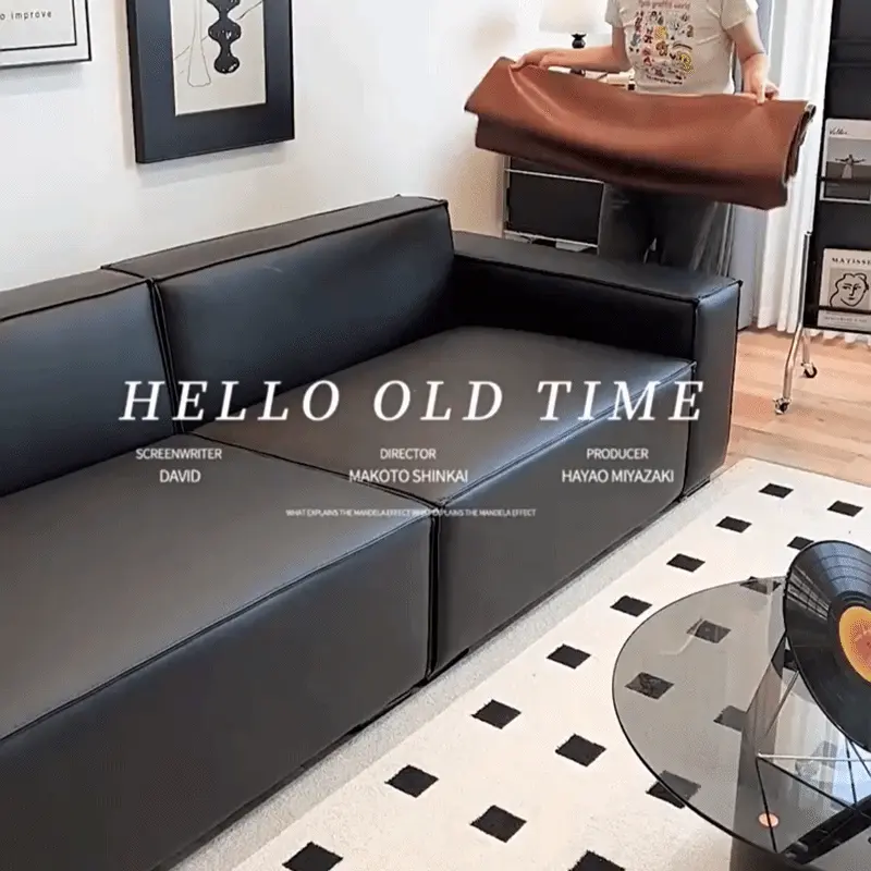 Protection Canapé Imperméable 100% - Style Cuir Vintage Ciré protege canape chat cuir facile installer