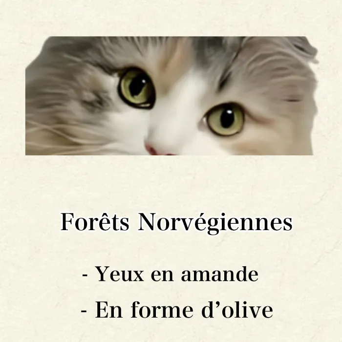Maine Coon, Sibérien ou Norvégien : Comment Les Différencier Facilement Gros plan yeux Norvégien - grands yeux en amande obliques, expression alerte sauvage