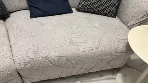 Click to view full screen Housse Canapé Extensible CARVED - Protection Anti-Griffes photo review