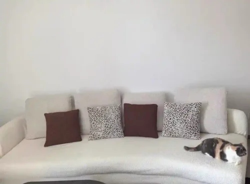 Click to view full screen Housse Canapé Peluche Épaissie Anti-Griffure Chat - Douceur Laine photo review