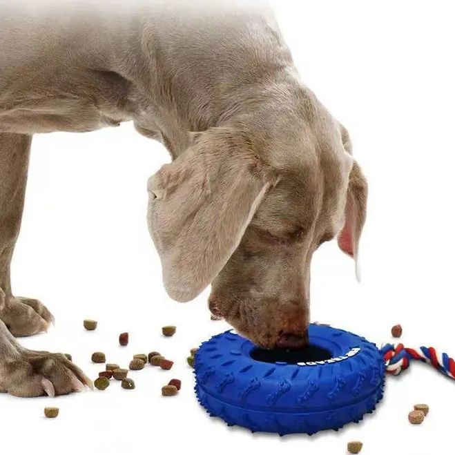 Jouet Pneu Chien Indestructible — Caoutchouc Alimentaire Jouet distributeur de friandises en caoutchouc