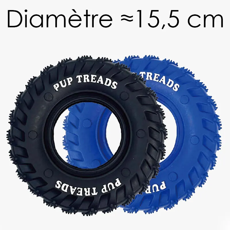 <p class="font-claude-response-body break-words whitespace-normal leading-[1.7]"><strong>Le jouet que votre chien ne pourra pas détruire.</strong></p> <p class="font-claude-response-body break-words whitespace-normal leading-[1.7]">Conçu pour les chiens les plus mordeurs, ce jouet en forme de pneu est fabriqué en <strong>caoutchouc alimentaire ultra-résistant</strong> — bien plus solide que les jouets en tissu, en corde ou en caoutchouc ordinaire.</p> <p class="font-claude-response-body break-words whitespace-normal leading-[1.7]"><strong>Pourquoi la forme pneu ?</strong> La forme circulaire n'a aucun point faible structurel. Contrairement aux balles, elle est encore plus satisfaisante à mâcher, à attraper et à transporter. Vos chiens adorent ça.</p> <p class="font-claude-response-body break-words whitespace-normal leading-[1.7]">✅ <strong>Ultra-résistant</strong> — Idéal pour les gros mâcheurs et races destructrices<br />✅ <strong>Rainures dentaires</strong> — Les sculptures en surface entretiennent naturellement les dents et les gencives<br />✅ <strong>Cache-friandises intégré</strong> — Glissez des croquettes à l'intérieur pour stimuler l'instinct de recherche<br />✅ <strong>Roule et rebondit</strong> — Parfait pour les jeux de rapport en plein air<br />✅ <strong>Caoutchouc alimentaire certifié</strong> — Sûr même pour les mordeurs les plus acharnés</p> <p class="font-claude-response-body break-words whitespace-normal leading-[1.7]"><details ><summary>"Livraison"</summary><div class="cg-accordion-item"> La livraison s’effectuera dans un délai de 7 à 28 jours ouvrables dès la validation de votre commande. <span lang="FR"> </span></div></details><details ><summary>"Retour"</summary><div class="cg-accordion-item"> Si, pour quelque raison que ce soit, vous n'êtes pas pleinement satisfait, une demande de retour serait possible dans les 14 jours suivant la réception. </div></details></p>