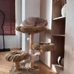 Arbre à Chat en Bois Flotté avec 3 Hamacs photo review