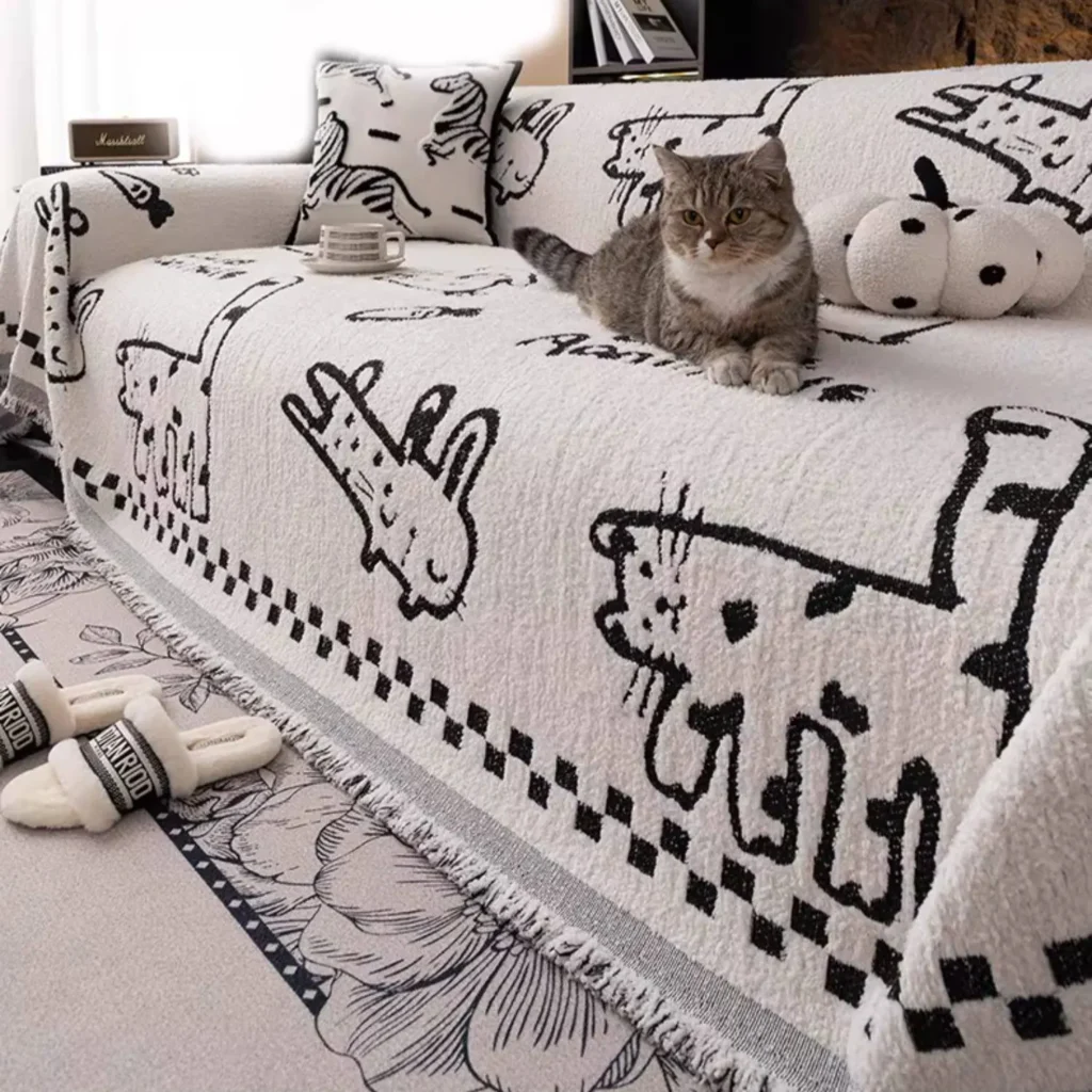 Chat de Singapour (Singapura) : Le Plus Petit Chat du Monde Housse de canapé anti-griffes pour protéger les meubles du Singapura
