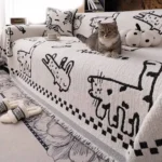 Housse-Canapé-Anti-Griffes-Chat-Douce-Solide&Motif-Kawaii-blanc-chic