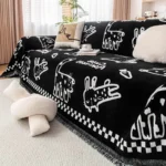 Housse-Canapé-Anti-Griffes-Chat-Douce-Solide&Motif-Kawaii-noir
