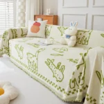 Housse-Canapé-Anti-Griffes-Chat-Douce-Solide&Motif-Kawaii-vert
