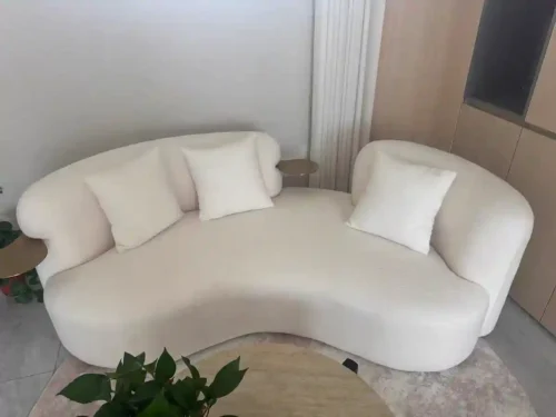 Click to view full screen Housse Canapé Peluche Épaissie Anti-Griffure Chat - Douceur Laine photo review