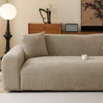 housse-canape-decoration-salon-scandinave-protection-chat Housse Canapé Chenille marron, ambiance salon scandinave