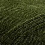 texture-tissu-chenille-motif-chevron-vert-olive-housse-canape Housse Canapé Chenille vert, gros plan texture chevron du tissu
