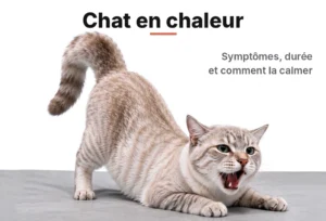 Noms de Chien Commençant par A : Guide Complet Chatte en chaleur, croupe relevée et pattes avant au sol, qui miaule bruyamment