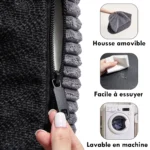 Housse amovible à fermeture éclair de l'escalier pour chien, lavable en machine