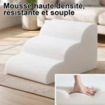 Mousse haute densité moulée d'une seule pièce, à l'intérieur de l'escalier pour chien
