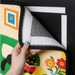 Dos du griffoir chat avec velcro et bandes adhésives, facile à fixer et à retirer